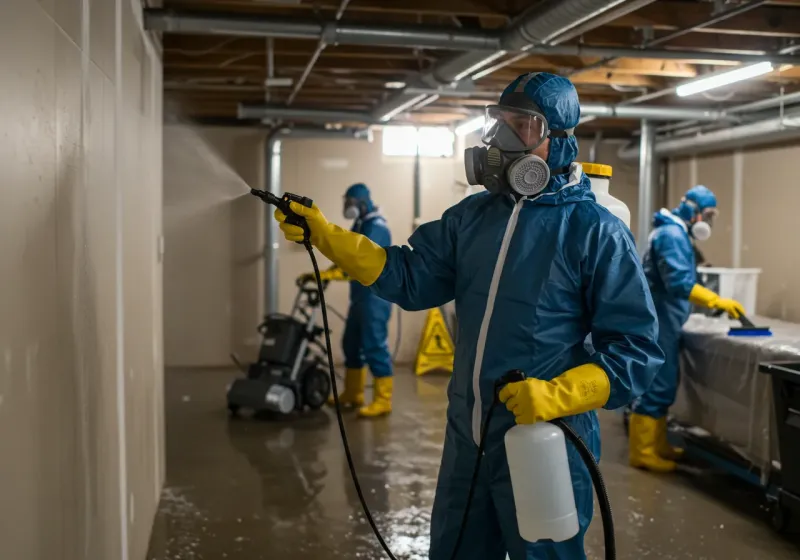 Basement Sanitization and Antimicrobial Treatment process in Snyder County, PA