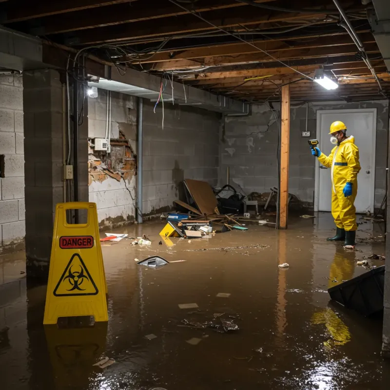 Flooded Basement Electrical Hazard in Snyder County, PA Property